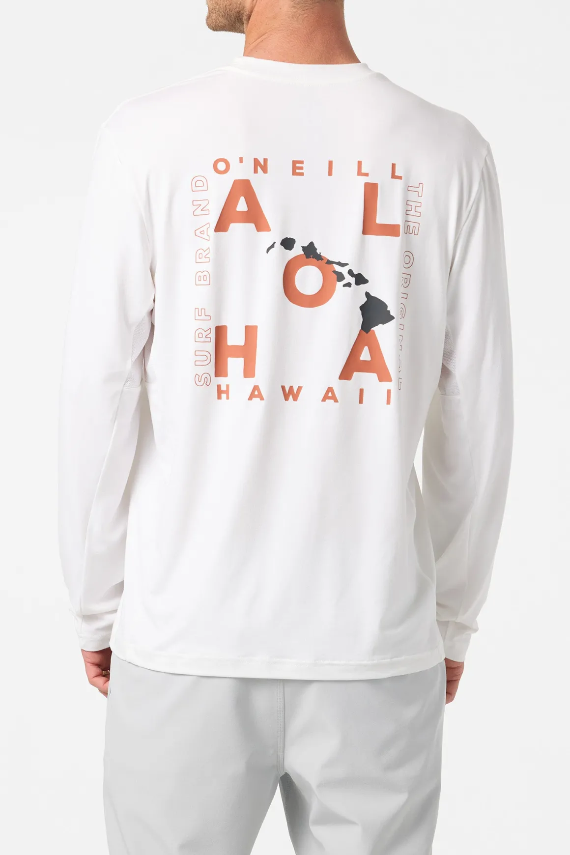 Hawaii Layout Upf Ls Shirt Standard Fit Long Sleeve Tee - White | O'Neill