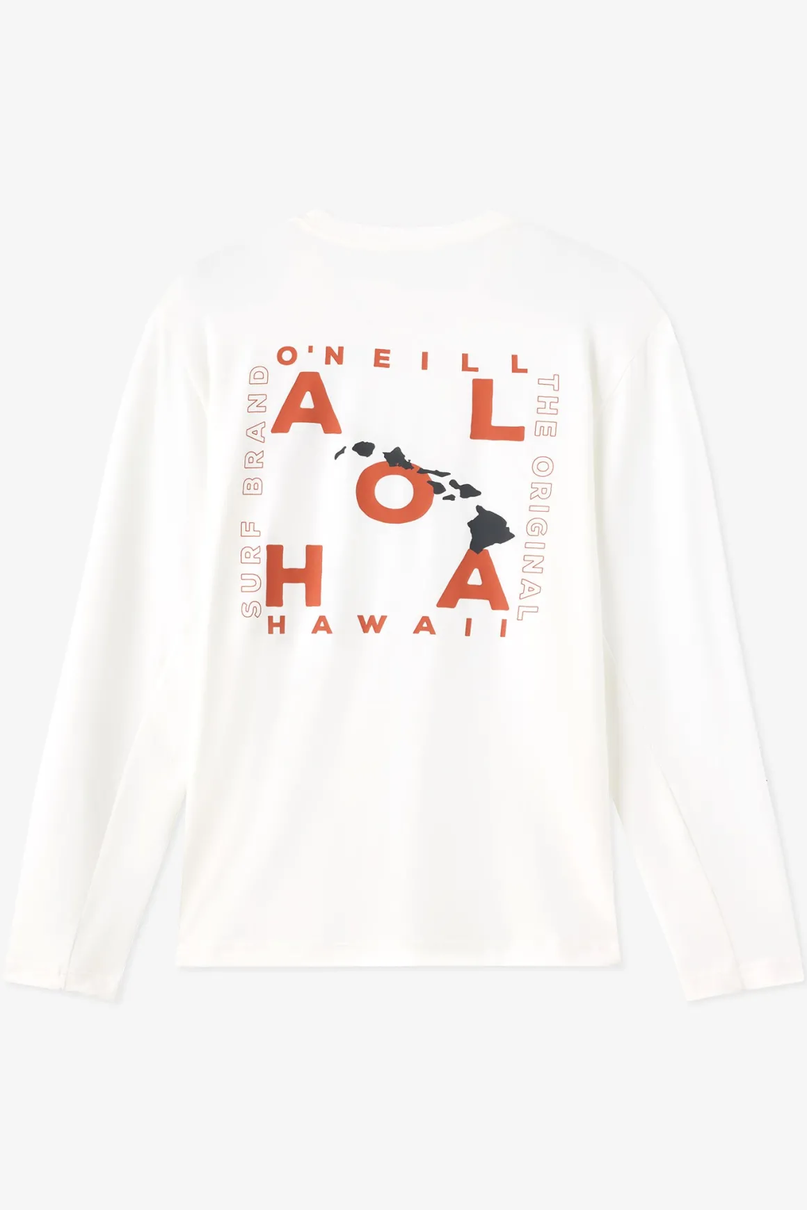 Hawaii Layout Upf Ls Shirt Standard Fit Long Sleeve Tee - White | O'Neill