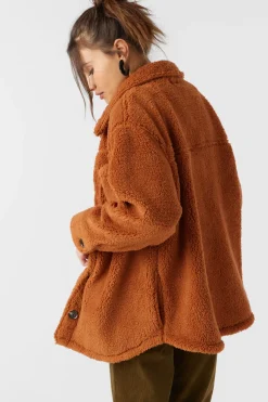 Heath High Pile Oversized Fleece Jacket - Sierra | O'Neill