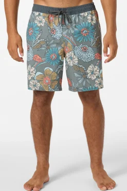 Hermosa Elastic Waist Lined 17" Swim Trunks Trunks - Mulled Basil | O'Neill