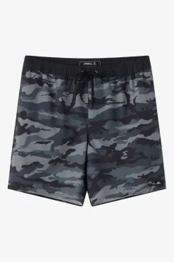 Hermosa Elastic Waist Lined 17" Swim Trunks Trunks - Black Camo | O'Neill