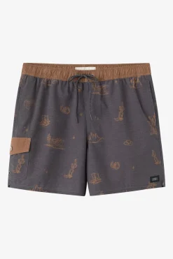 Hermosa Retro 17" Elastic Waist Swim Trunks Trunks - Phantom | O'Neill