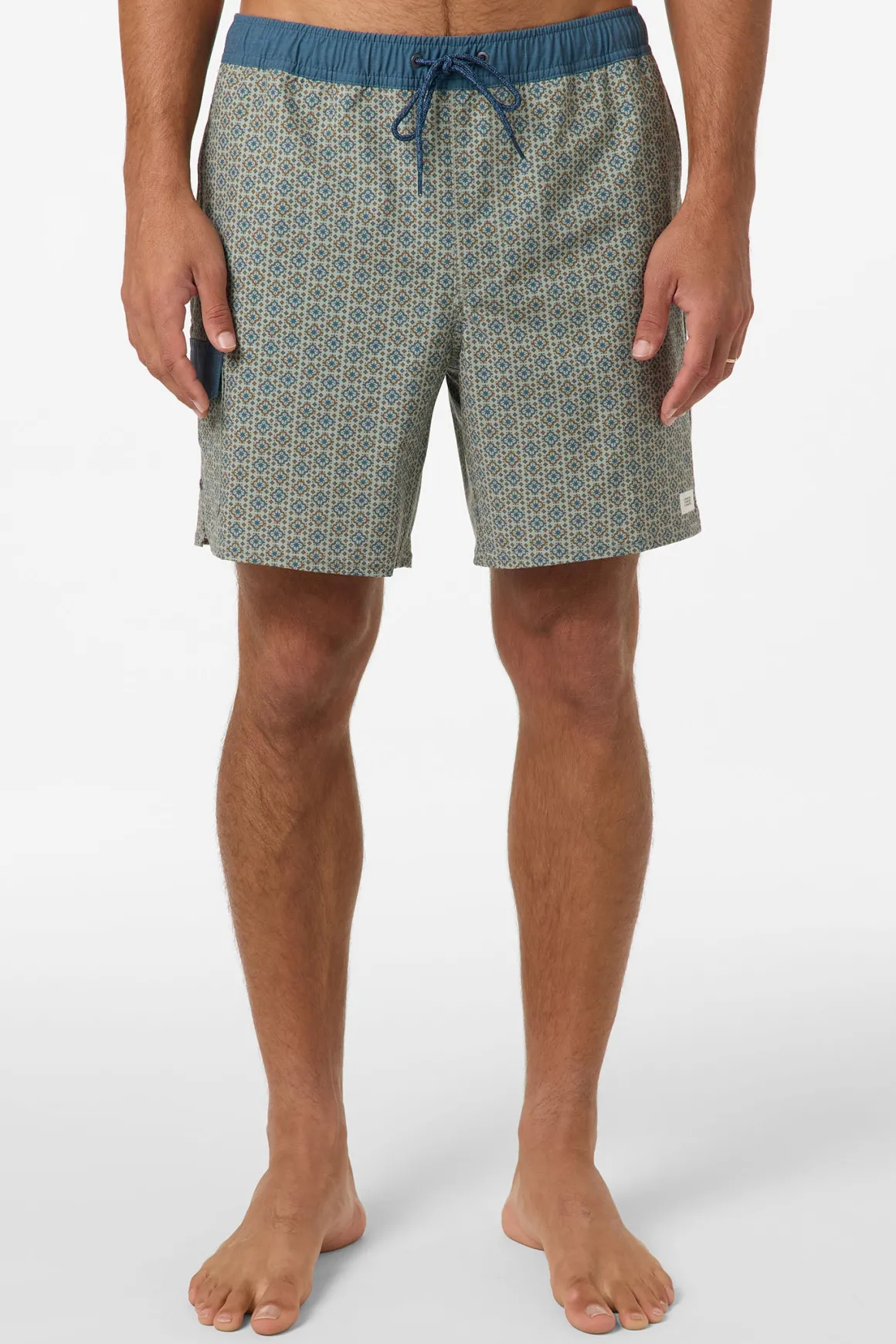 Hermosa Retro 17" Elastic Waist Swim Trunks Trunks - Seagrass | O'Neill
