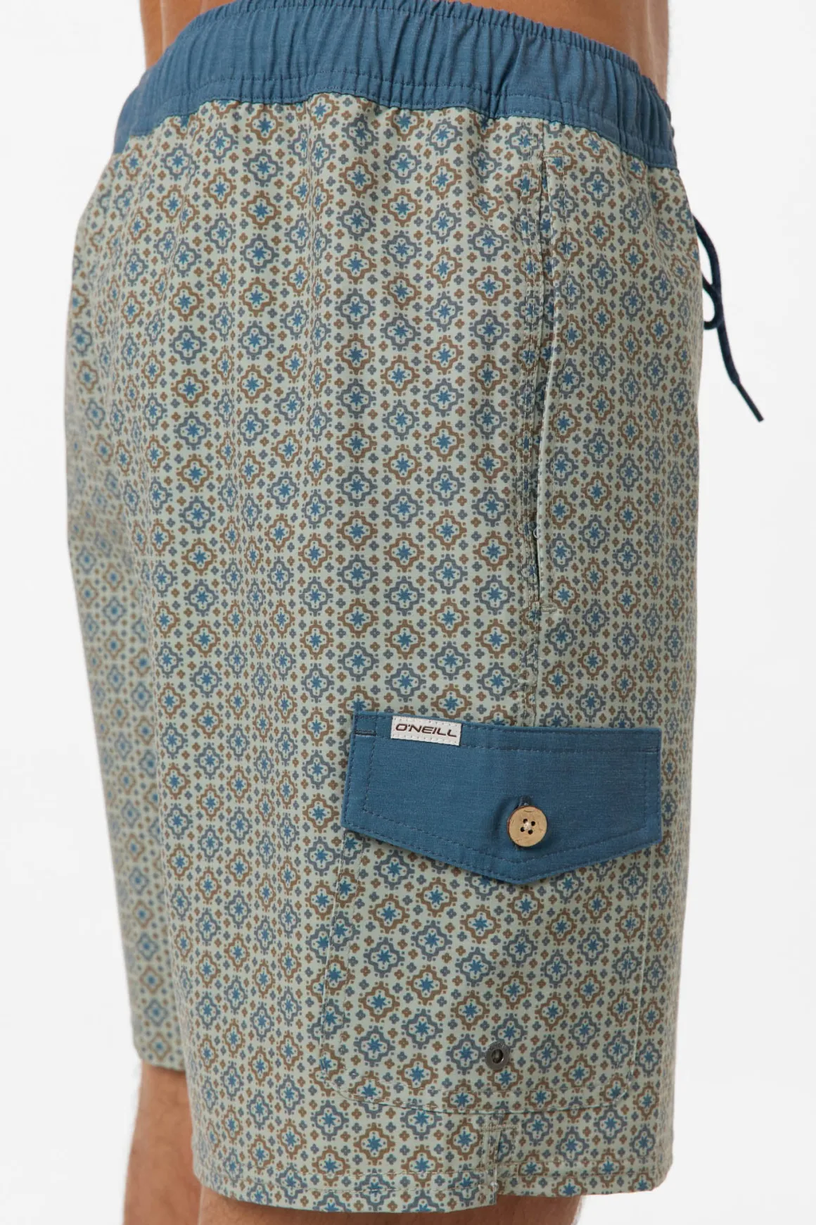 Hermosa Retro 17" Elastic Waist Swim Trunks Trunks - Seagrass | O'Neill