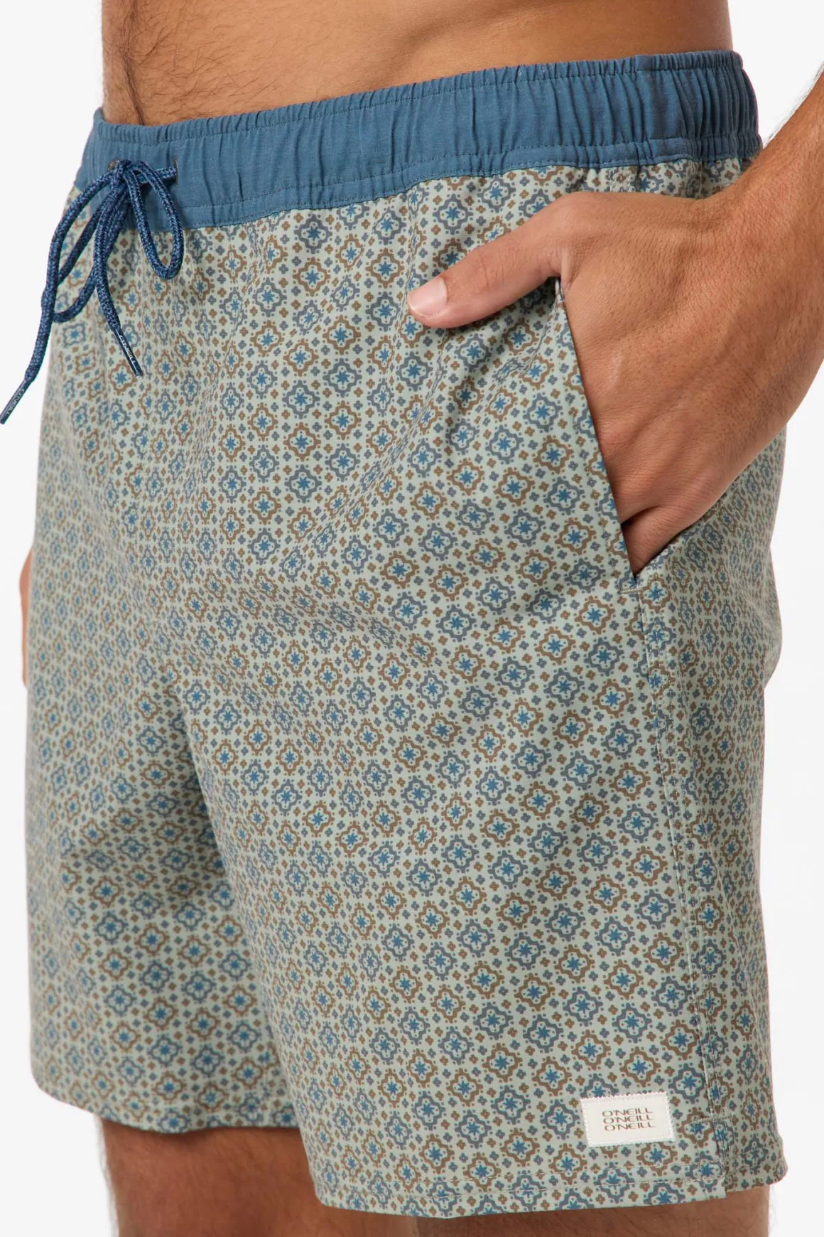 Hermosa Retro 17" Elastic Waist Swim Trunks Trunks - Seagrass | O'Neill