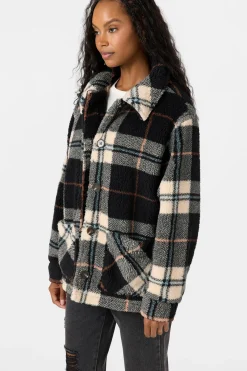 Huxlee Printed Jacket - Black | O'Neill