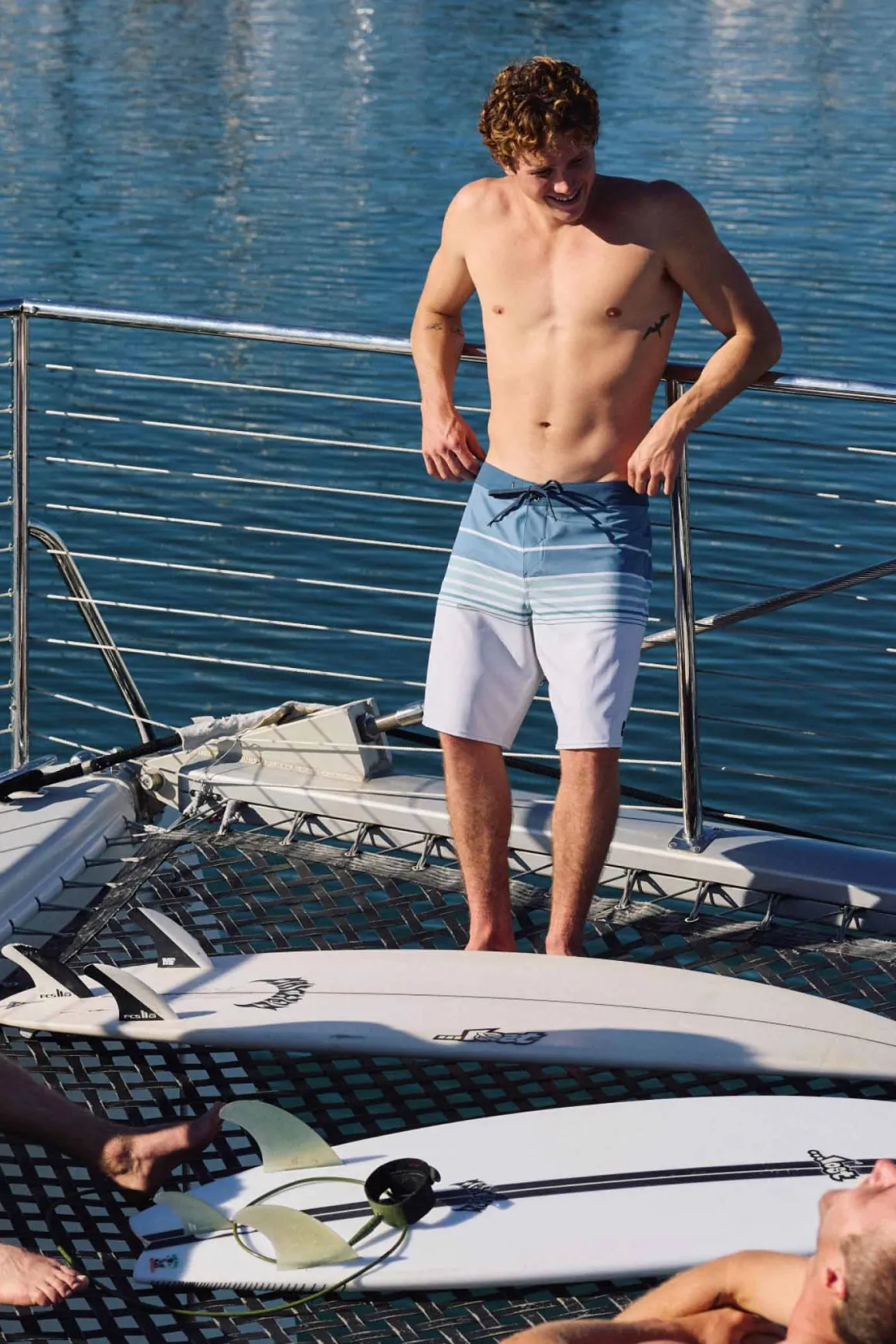 Hyperfreak Heat Stripe 20" Boardshorts - Fog | O'Neill