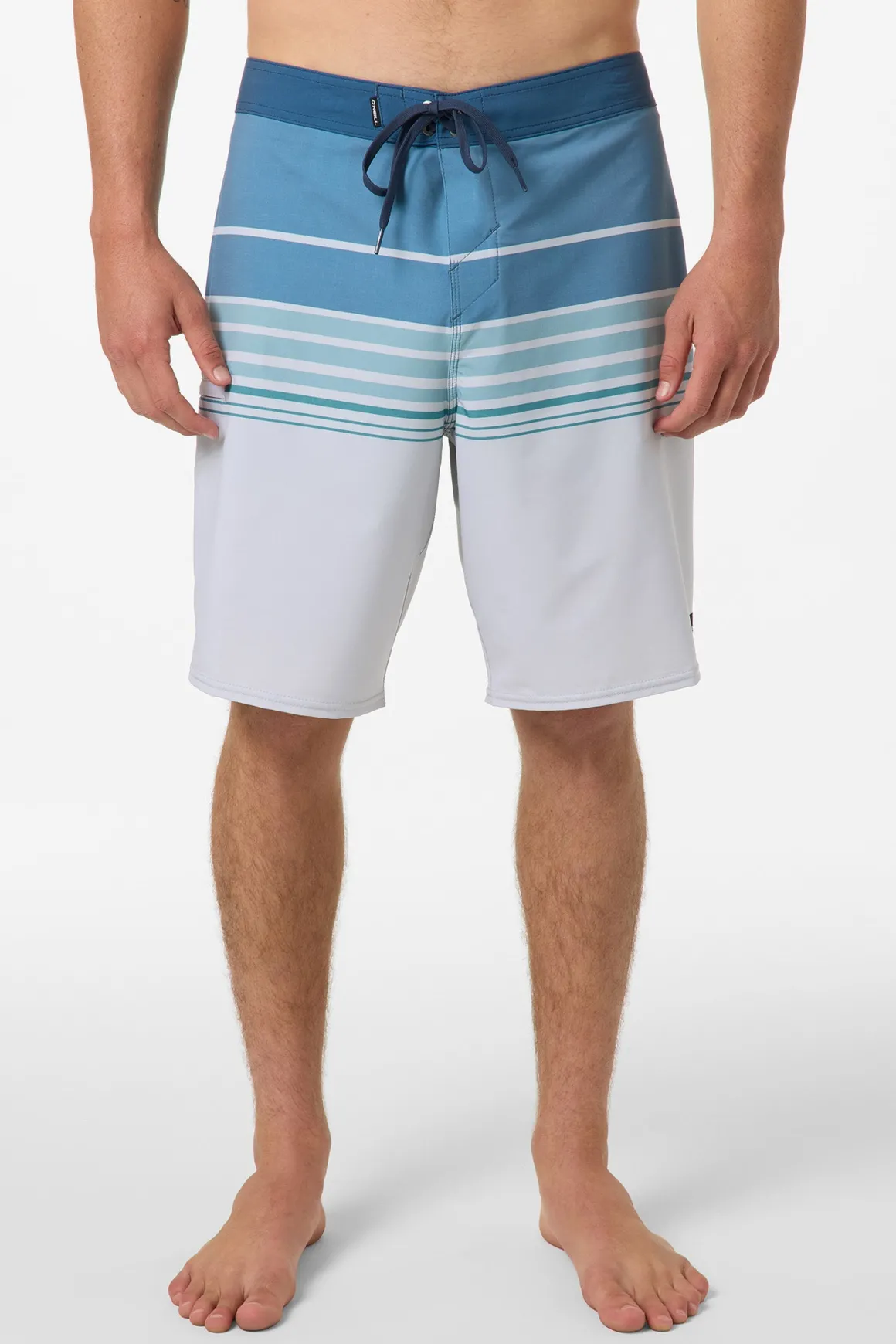 Hyperfreak Heat Stripe 20" Boardshorts - Fog | O'Neill