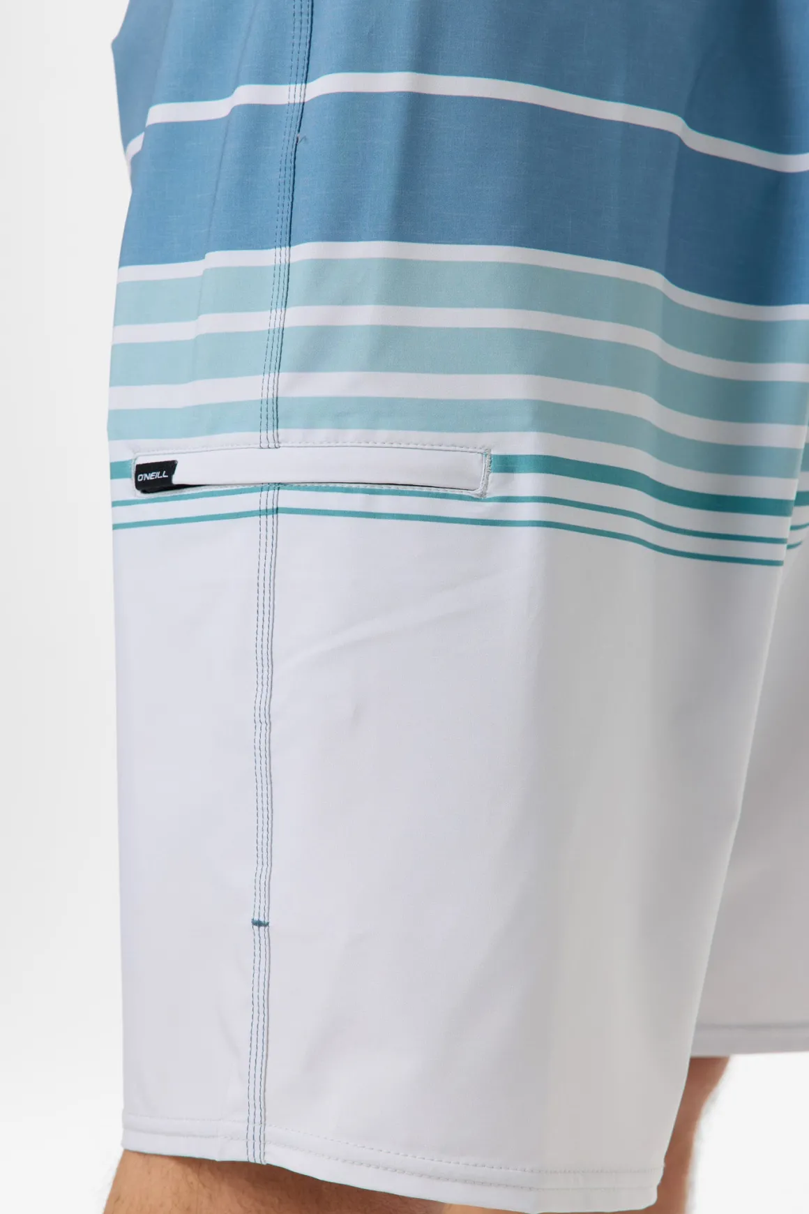 Hyperfreak Heat Stripe 20" Boardshorts - Fog | O'Neill