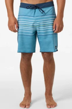 Hyperfreak Heat Stripe Scallop 18" Boardshorts - Stormy | O'Neill