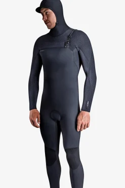 Hyperfreak 4/3+MM Chest Zip Full W/hood - Black/black | O'Neill