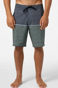 Hyperfreak Mysto Block Scallop 19" Boardshorts - Dark Olive | O'Neill