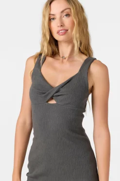 Jaslyn Midi Dress - Washed Black | O'Neill