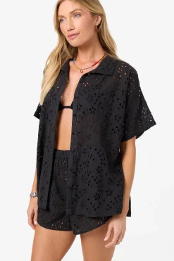 Jenna Cover-Up Top - Black | O'Neill