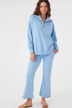 Karma Mock Zip Crew Neck Fleece - Chambray | O'Neill
