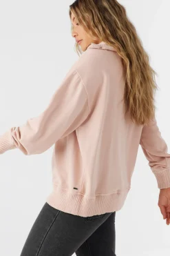 Karma Mock Zip Crew Neck Fleece - Rose Dust | O'Neill