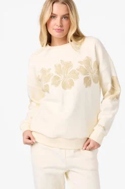 Lei Oversized Crew Crew Neck Fleece - Winter White | O'Neill