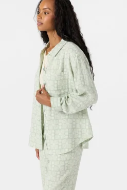 Leni Relaxed Geo Long Sleeve Top - Seafoam | O'Neill