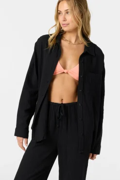 Leni Relaxed Long Sleeve Top - Black | O'Neill