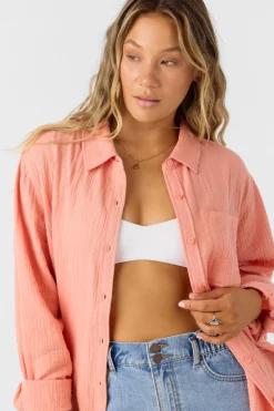 Leni Relaxed Long Sleeve Top - Canyon Clay | O'Neill