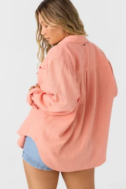 Leni Relaxed Long Sleeve Top - Canyon Clay | O'Neill