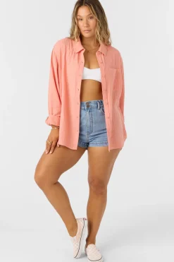 Leni Relaxed Long Sleeve Top - Canyon Clay | O'Neill