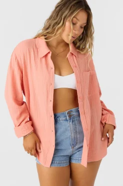 Leni Relaxed Long Sleeve Top - Canyon Clay | O'Neill