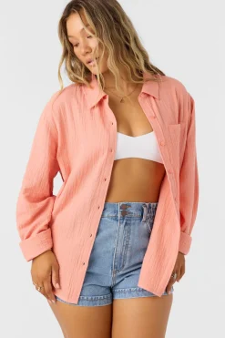 Leni Relaxed Long Sleeve Top - Canyon Clay | O'Neill