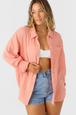 Leni Relaxed Long Sleeve Top - Canyon Clay | O'Neill