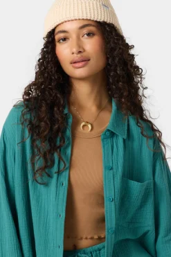 Leni Relaxed Long Sleeve Top - North Sea | O'Neill