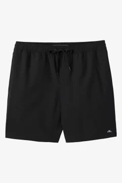 Lennox Hermosa Solid Volley 17" Swim Trunks Trunks - Black | O'Neill