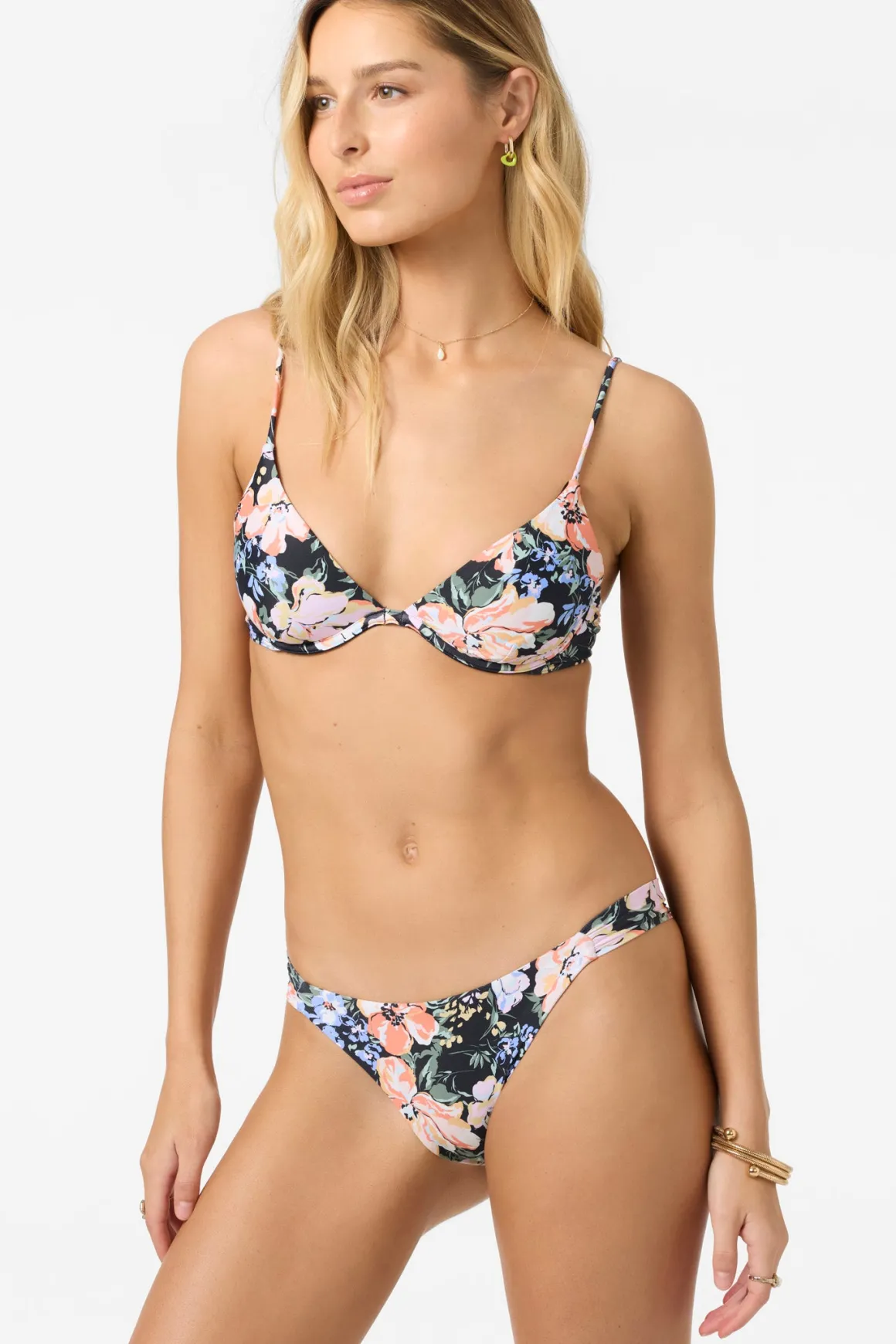Liz Floral Honopu Bra Top - Black | O'Neill