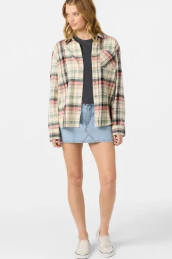 Logan Flannel Long Sleeve Top - Tapioca | O'Neill