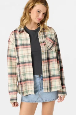 Logan Flannel Long Sleeve Top - Tapioca | O'Neill