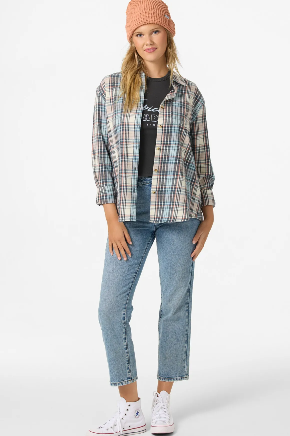 Logan Flannel Long Sleeve Top - Tourmaline | O'Neill