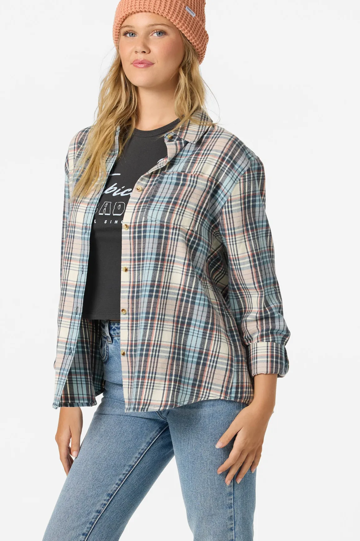 Logan Flannel Long Sleeve Top - Tourmaline | O'Neill