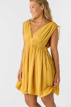 Madeleine Short Dress - Bright Gold | O'Neill