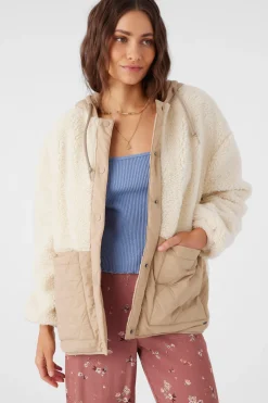 Meena High Pile Fleece Quilted Jacket - Nomad | O'Neill