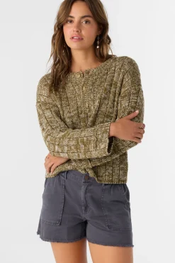 Oceanfront Long Sleeve Sweater - Military Olive | O'Neill