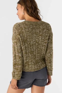 Oceanfront Long Sleeve Sweater - Military Olive | O'Neill