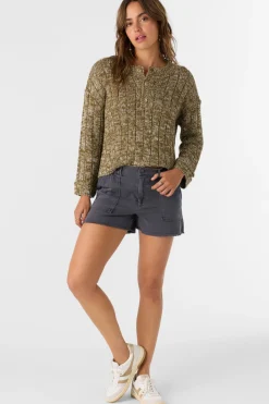 Oceanfront Long Sleeve Sweater - Military Olive | O'Neill