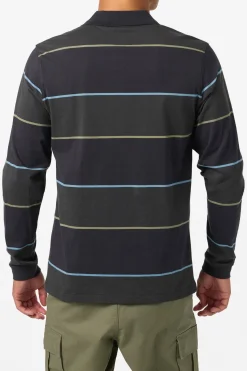 O'Riginals Cassidy Ls Knit Polo Standard Fit Polo - Black | O'Neill