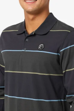 O'Riginals Cassidy Ls Knit Polo Standard Fit Polo - Black | O'Neill