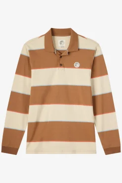O'Riginals Cassidy Ls Knit Polo Standard Fit Polo - Lt Khaki | O'Neill