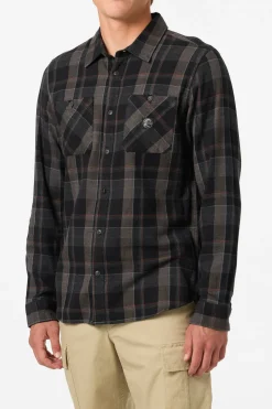 O'Riginals Clashed Flannel Standard Fit Long Sleeve Shirt - Black | O'Neill