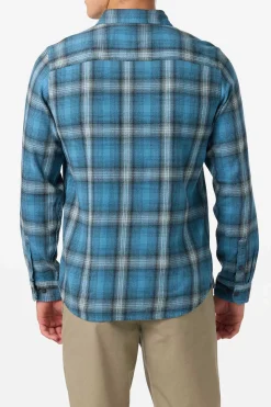 O'Riginals Clashed Flannel Standard Fit Long Sleeve Shirt - Aegean Blue | O'Neill