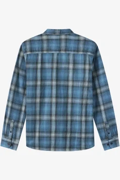 O'Riginals Clashed Flannel Standard Fit Long Sleeve Shirt - Aegean Blue | O'Neill