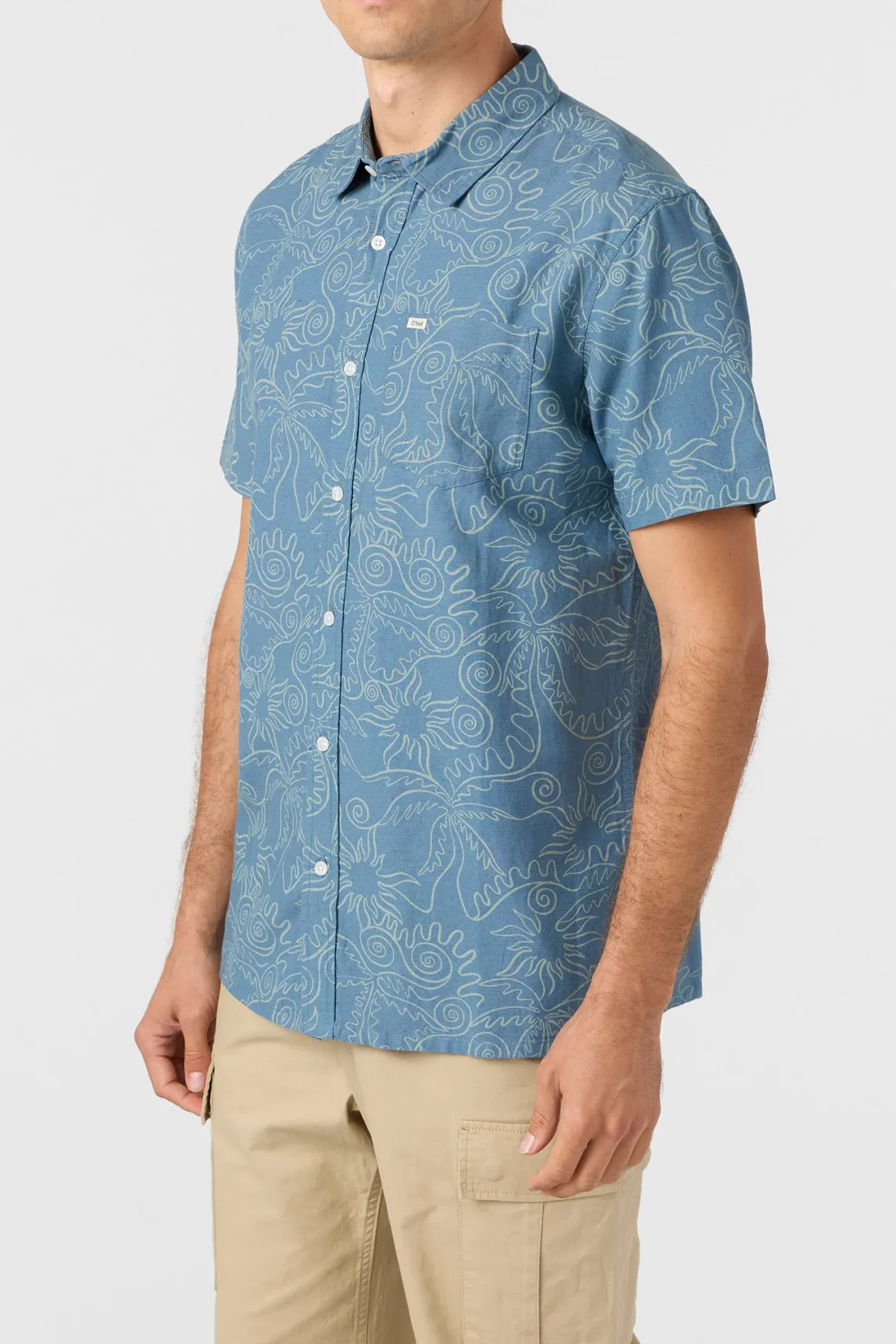 O'Riginals Eco Print Standard Standard Fit Shirt - Aegean Blue | O'Neill