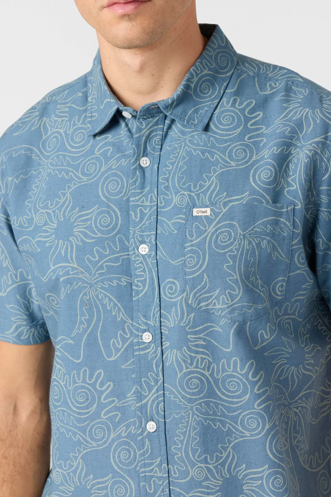 O'Riginals Eco Print Standard Standard Fit Shirt - Aegean Blue | O'Neill