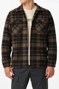 O'Riginals Lux Overshirt Standard Fit Long Sleeve Shirt - Black | O'Neill